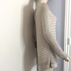 Chico's NWOT gold & silver thread tunic sweater 'Shine Amelie' design. Size M